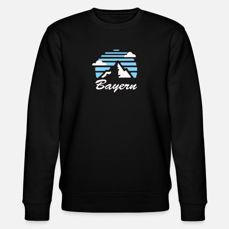 Bavaria, Mountains, , Gift - Stanley/Stella CHANGER Unisex Organic Sweatshirt - black