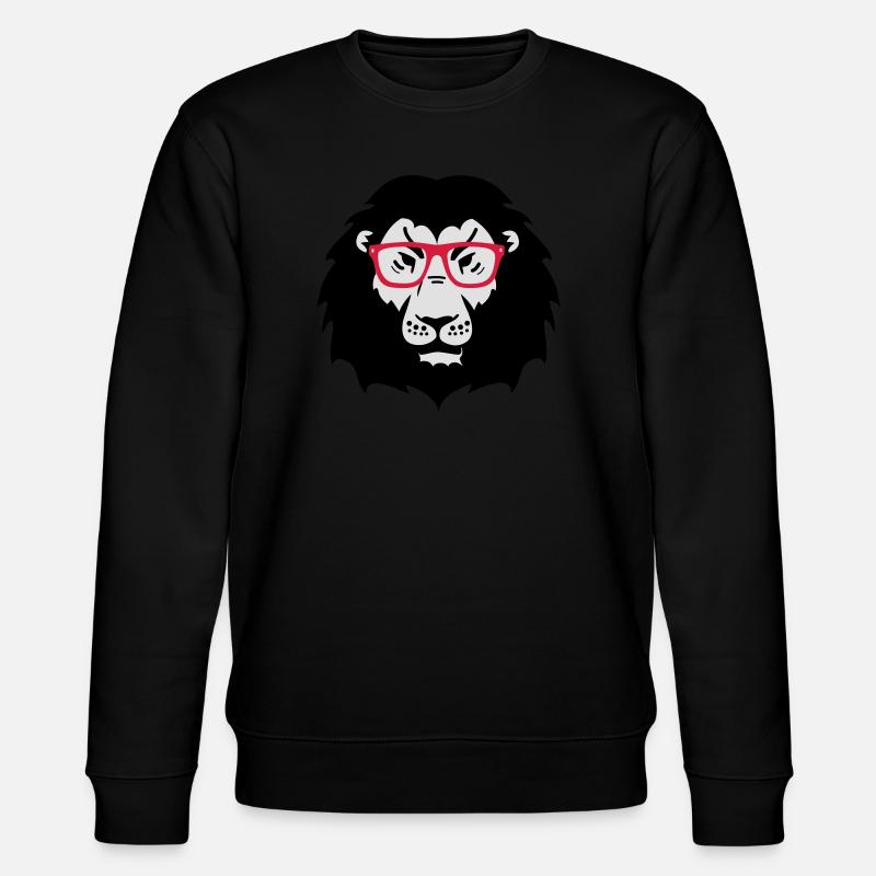 lion Löwe Gläser - Stanley/Stella Unisex Bio-Sweatshirt CHANGER  - Schwarz