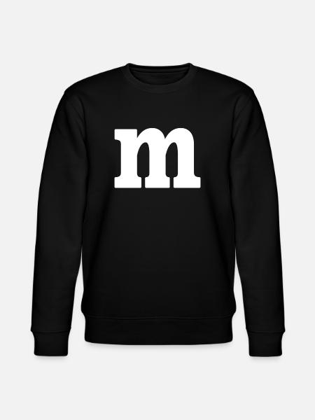 Funny Group Costume Letter M Costume Carnival - Stanley/Stella CHANGER Unisex Organic Sweatshirt - black