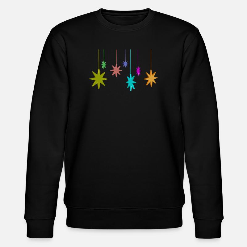 weihnachten sterne - Stanley/Stella Unisex Bio-Sweatshirt CHANGER  - Schwarz