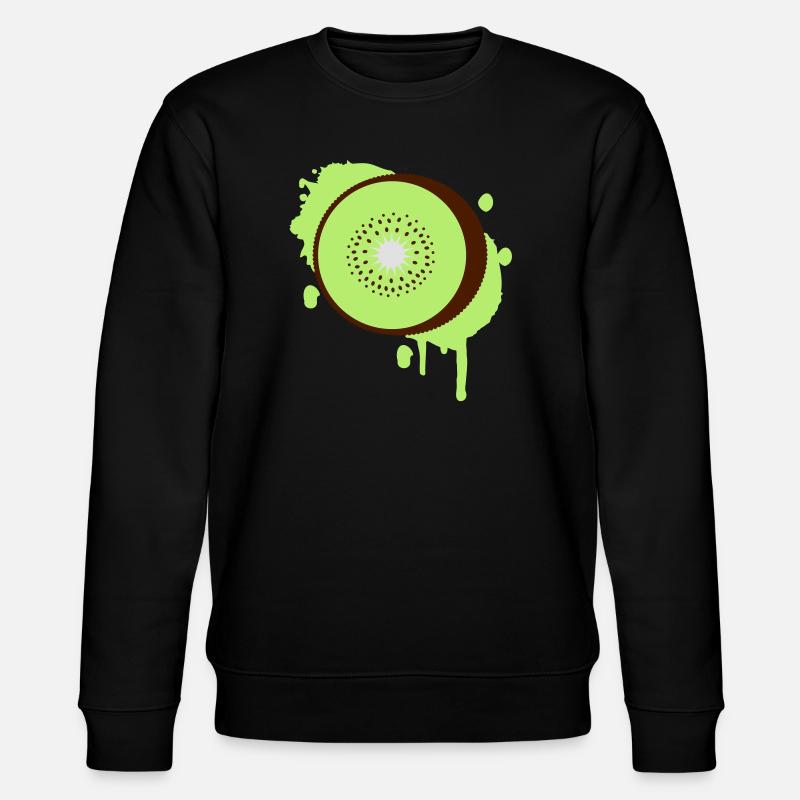 Kiwifrucht Graffiti - Stanley/Stella Unisex Bio-Sweatshirt CHANGER  - Schwarz