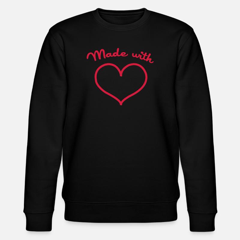 Made with love - Stanley/Stella Unisex Bio-Sweatshirt CHANGER  - Schwarz