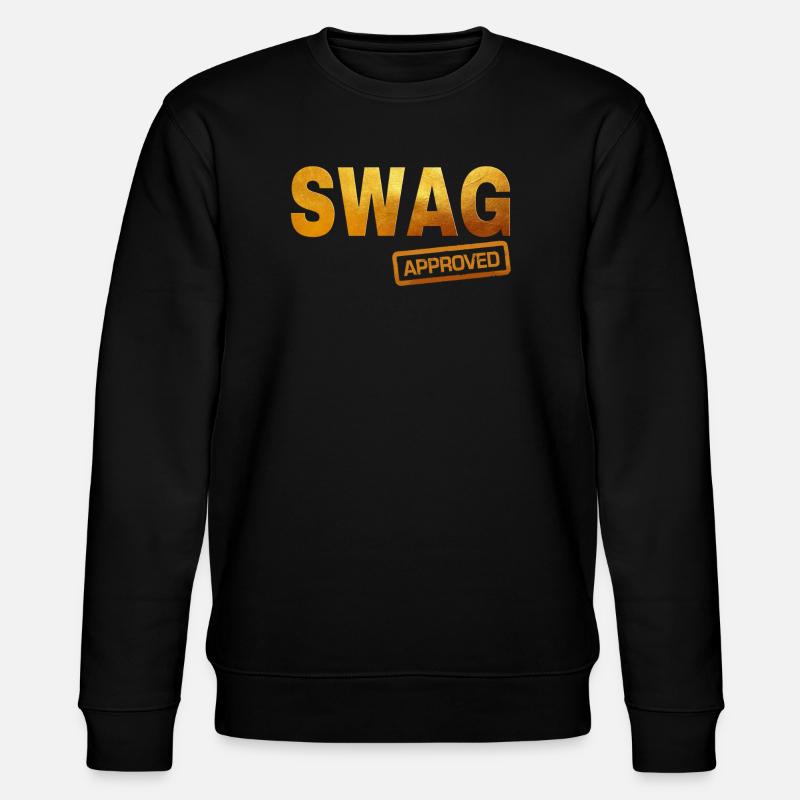 Mutiges Retro-Typografie-Design - Stanley/Stella Unisex Bio-Sweatshirt CHANGER  - Schwarz