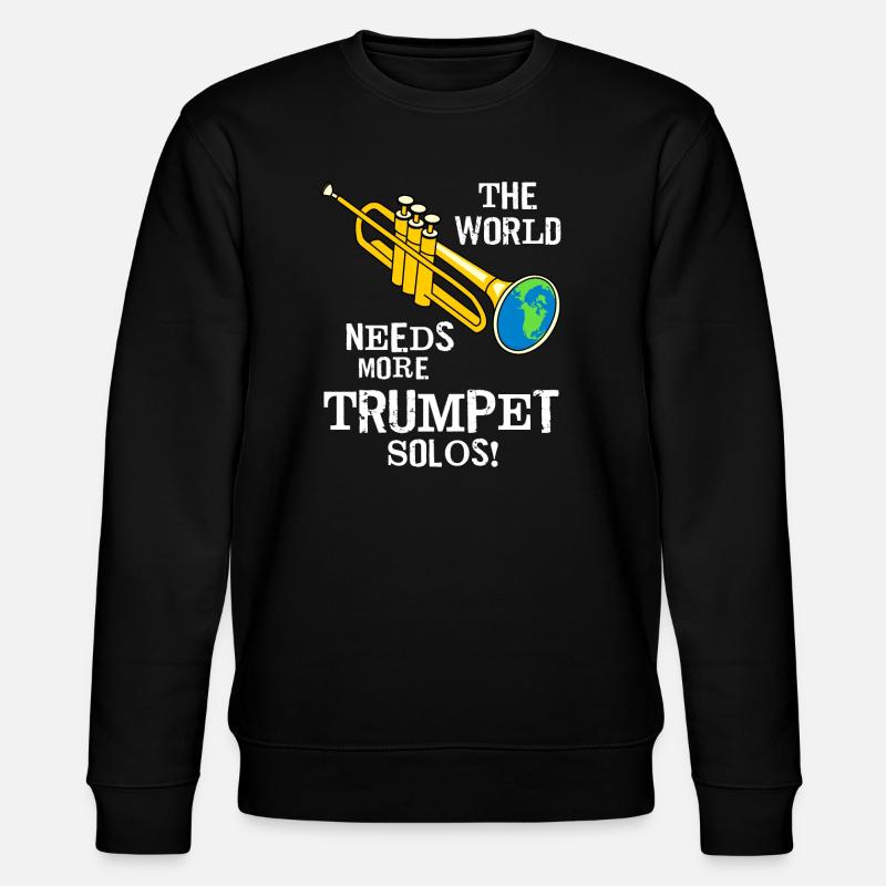 Trompete Solos Weißer Text - Stanley/Stella Unisex Bio-Sweatshirt CHANGER - Schwarz