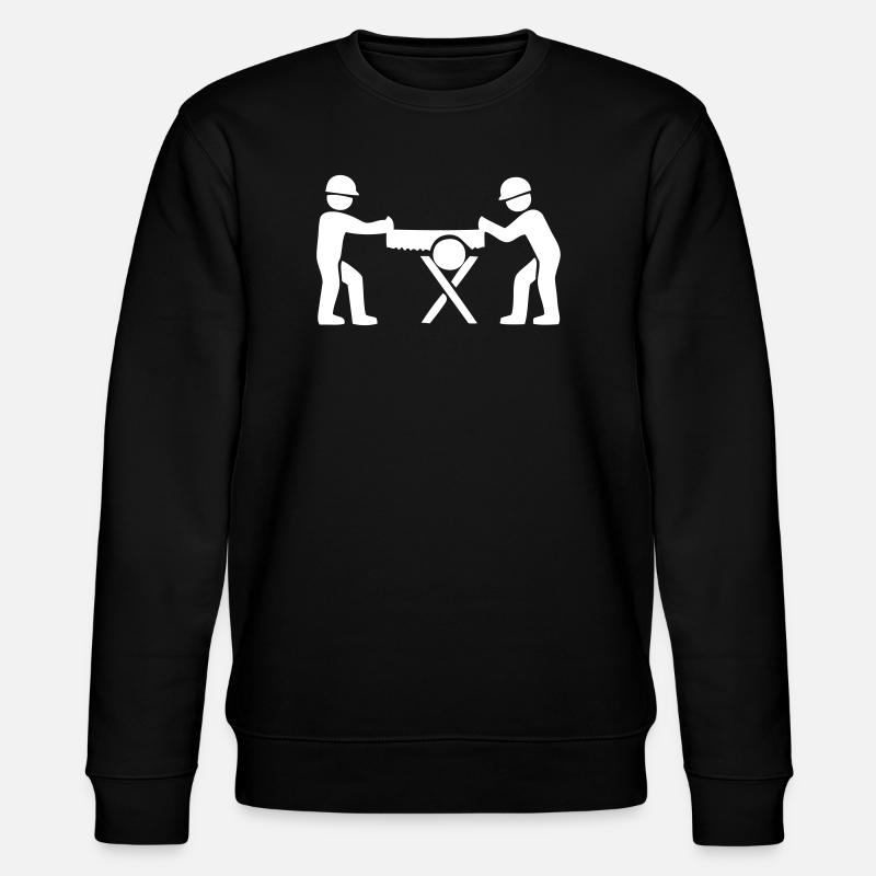 Sägen von Holz - Stanley/Stella Unisex Bio-Sweatshirt CHANGER  - Schwarz