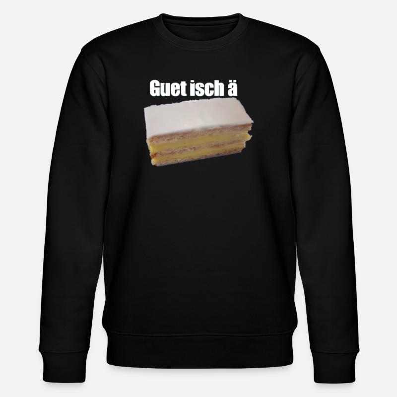 Guet isch ä Cremschnitte - Stanley/Stella Unisex Bio-Sweatshirt CHANGER  - Schwarz