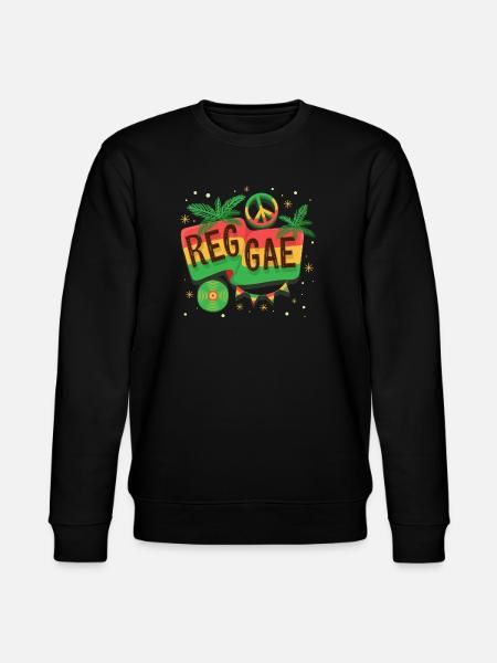 Reggae Flag Rainbow Vibe - Stanley/Stella CHANGER Unisex Organic Sweatshirt - black