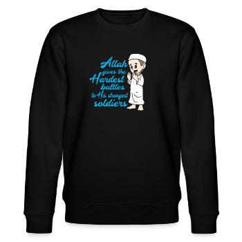 Muslim Islam - Stanley/Stella Unisex Bio-Sweatshirt CHANGER  - Schwarz - Vorne - Nik (191cm) & Marisol (170cm)