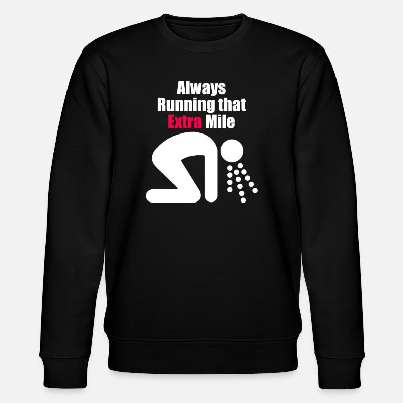 Immer Extra-Meilen-Witziges Läuferhemd - Stanley/Stella Unisex Bio-Sweatshirt CHANGER  - Schwarz