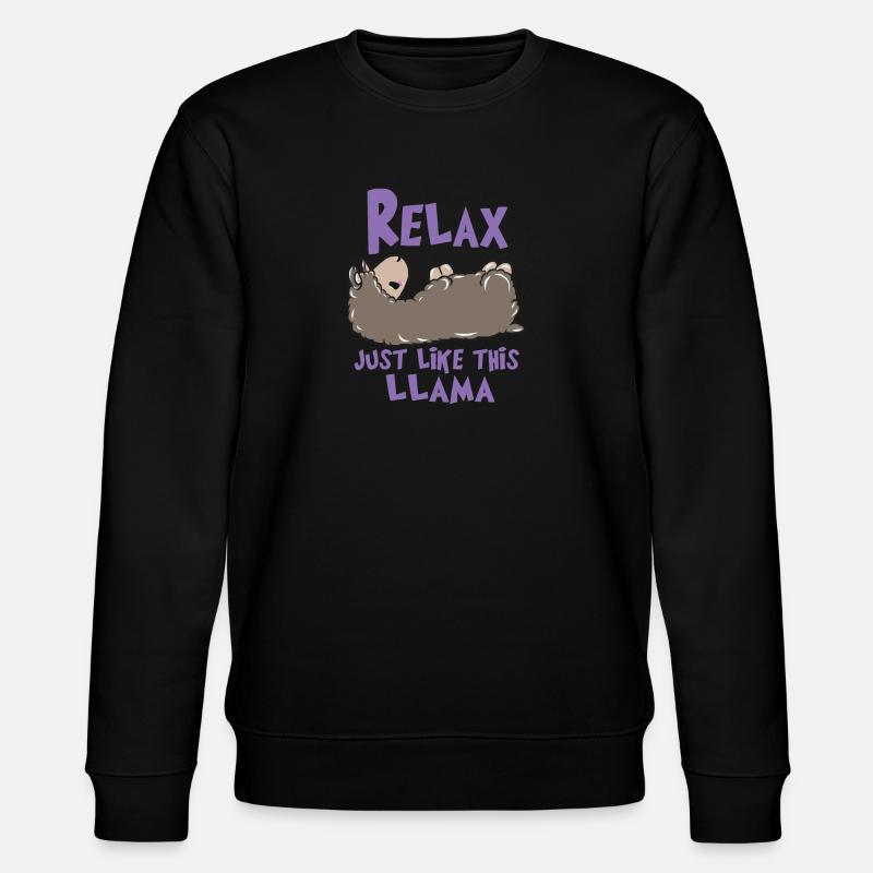 Relax Lama - Sweat bio CHANGER Stanley/Stella Unisexe - noir