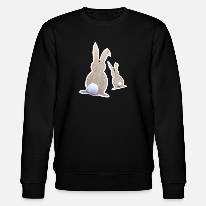 Easter bunnies from behind - Stanley/Stella CHANGER Unisex Organic Sweatshirt - black