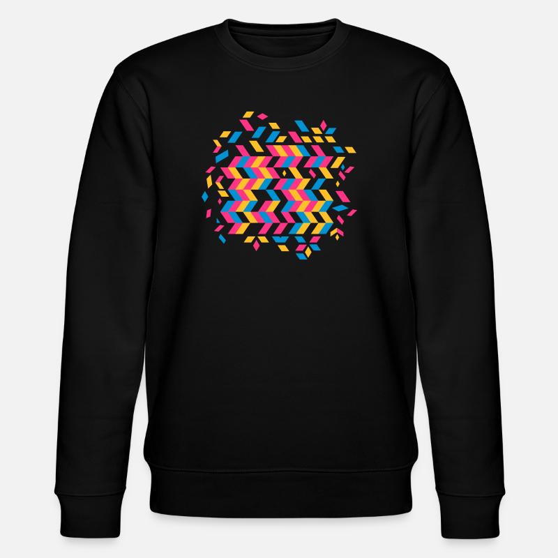 A herringbone pattern - Stanley/Stella CHANGER Unisex Organic Sweatshirt - black