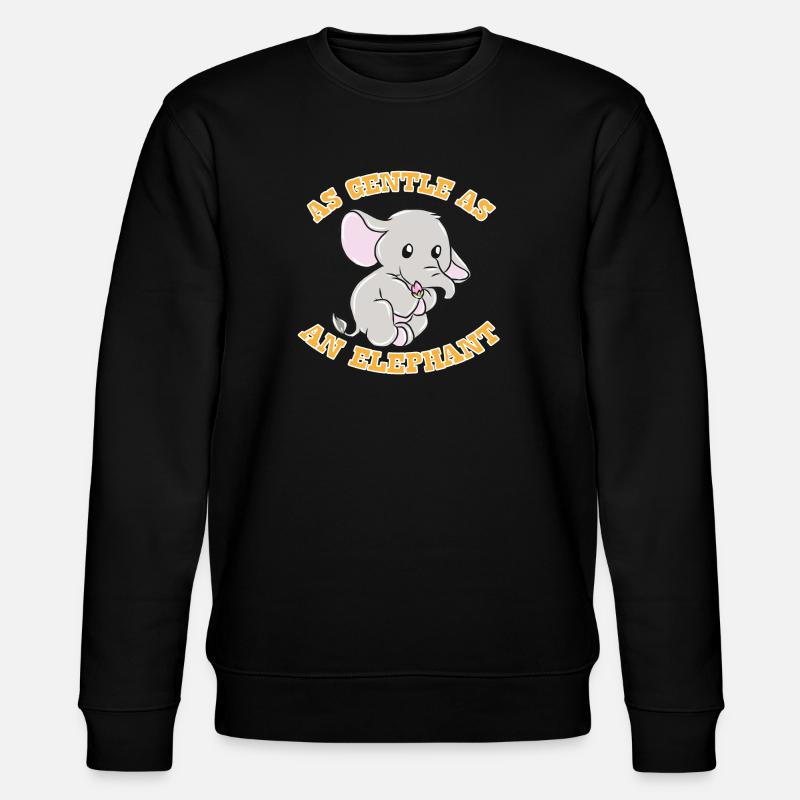 Elephant gift idea - Stanley/Stella CHANGER Unisex Organic Sweatshirt - black