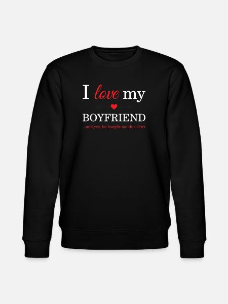 I Love My Boyfriend - Stanley/Stella CHANGER Unisex Organic Sweatshirt - black
