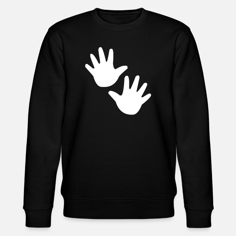 Hand Hände Kind Kinder - Stanley/Stella Unisex Bio-Sweatshirt CHANGER  - Schwarz