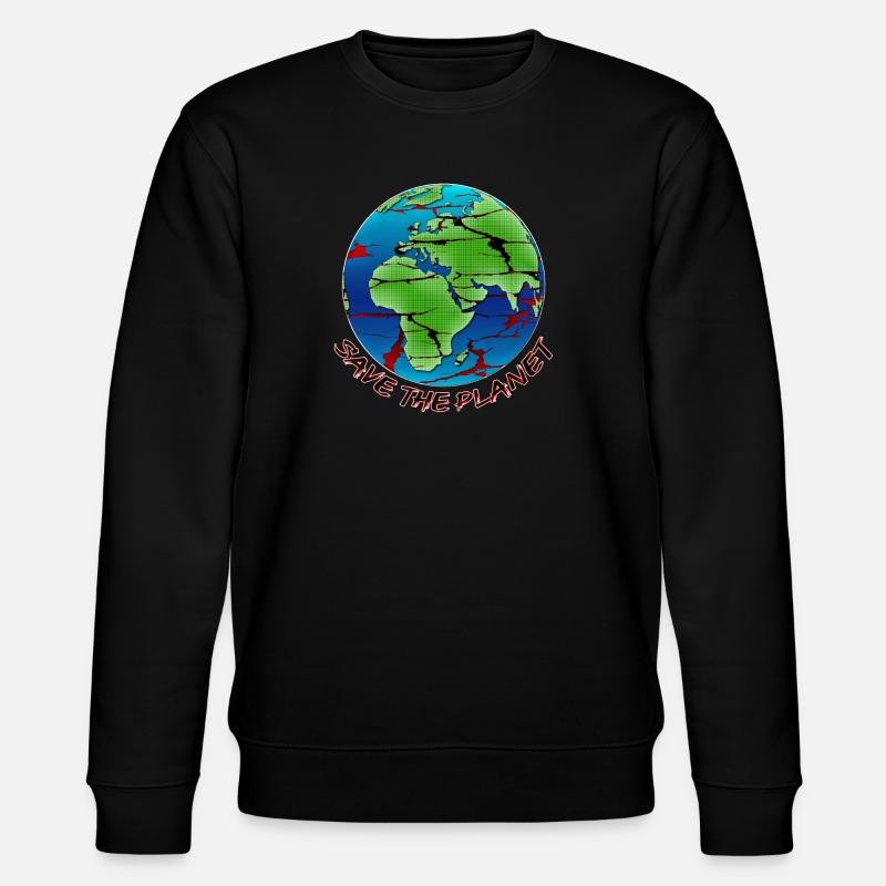 Environmental Protection - Save the Planet - Stanley/Stella CHANGER Unisex Organic Sweatshirt - black