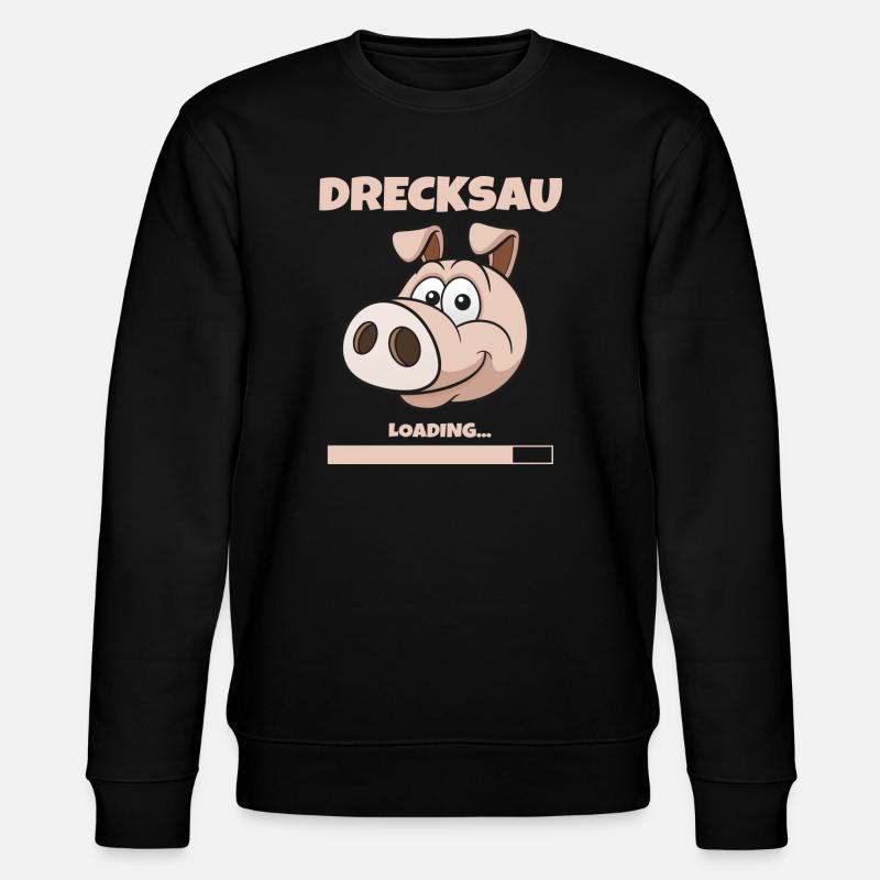 DRECKSAU - LOADING - Stanley/Stella Unisex Bio-Sweatshirt CHANGER  - Schwarz