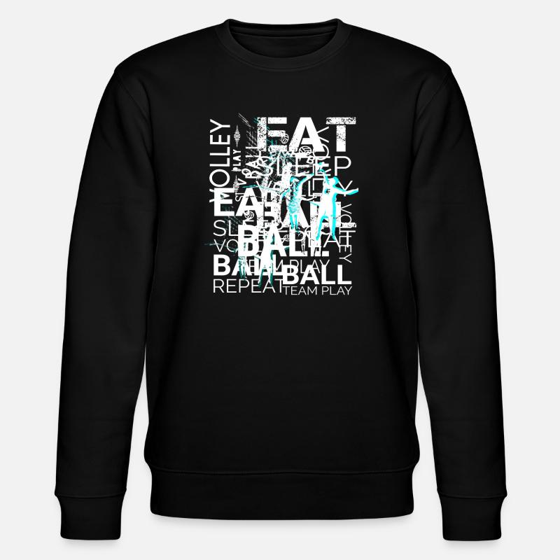 Art de texte de volleyball - Sweat bio CHANGER Stanley/Stella Unisexe - noir