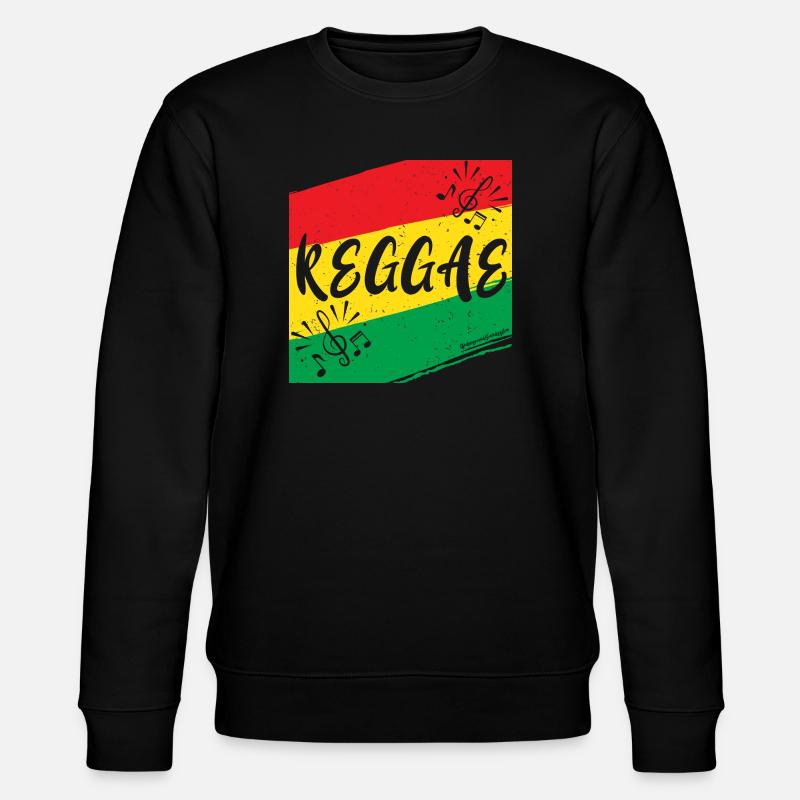 Regenbogenmusik mit Notenprint - Stanley/Stella Unisex Bio-Sweatshirt CHANGER  - Schwarz