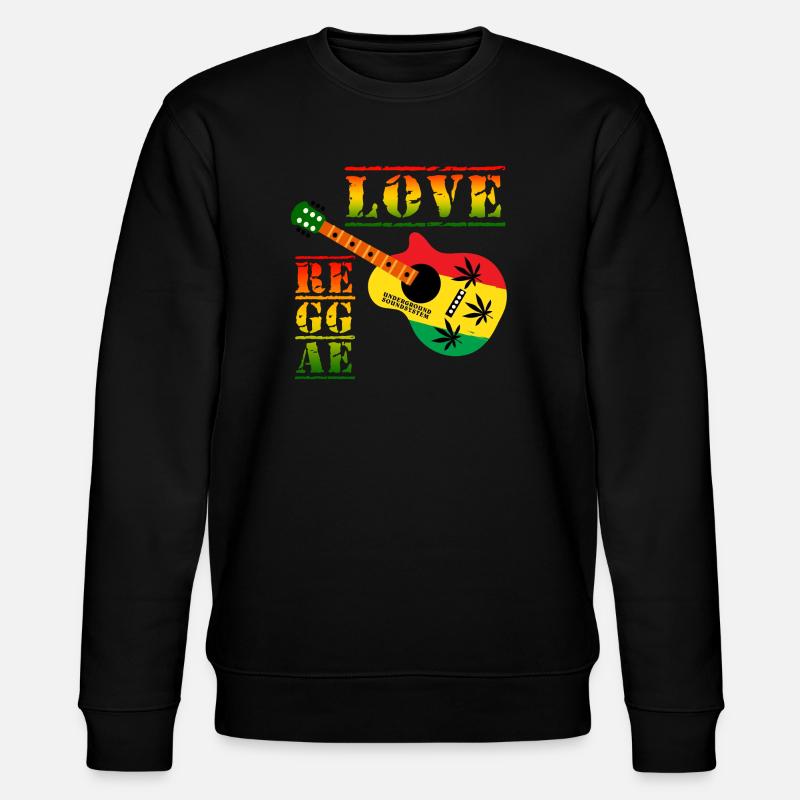 Love Reggae Guitar Rastastil - Sweat bio CHANGER Stanley/Stella Unisexe - noir