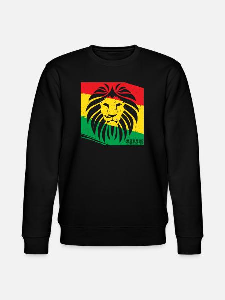 Lion in Rasta style - Stanley/Stella CHANGER Unisex Organic Sweatshirt - black