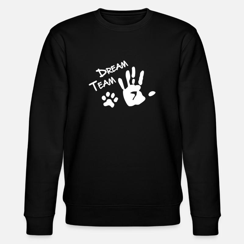 Dog Dream Team Pfote - Stanley/Stella Unisex Bio-Sweatshirt CHANGER  - Schwarz