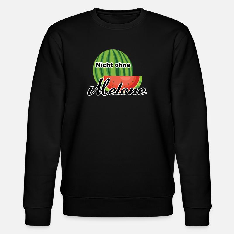 Melone Wassermelone Somme - Stanley/Stella Unisex Bio-Sweatshirt CHANGER  - Schwarz