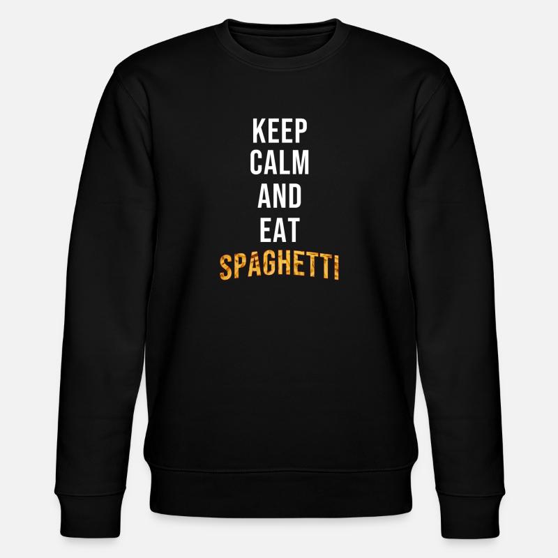 Restez calme Mangez des spaghettis - Sweat bio CHANGER Stanley/Stella Unisexe - noir