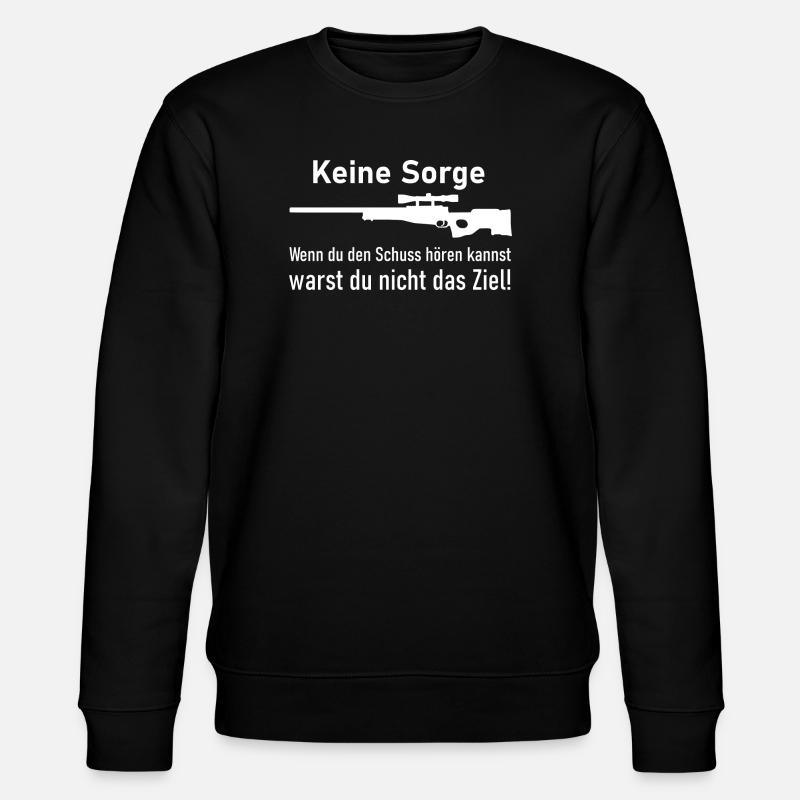 Wenn du den Schuss hören kannst - Stanley/Stella Unisex Bio-Sweatshirt CHANGER - Schwarz