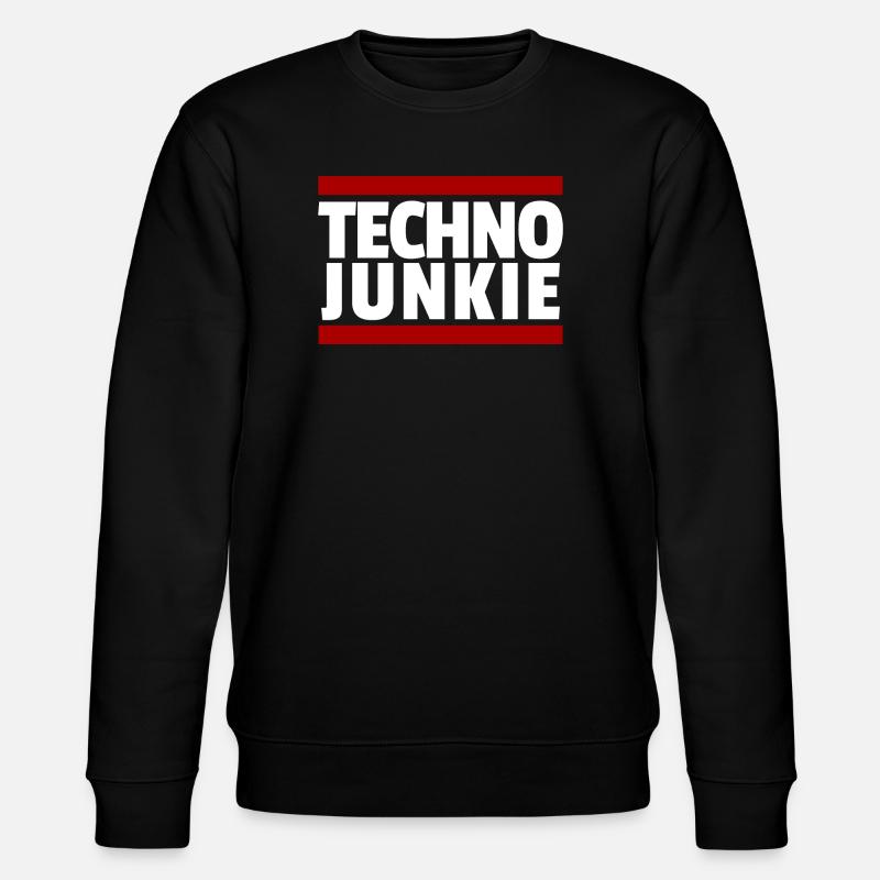 Techno Rave Junkie - Sweat bio CHANGER Stanley/Stella Unisexe - noir