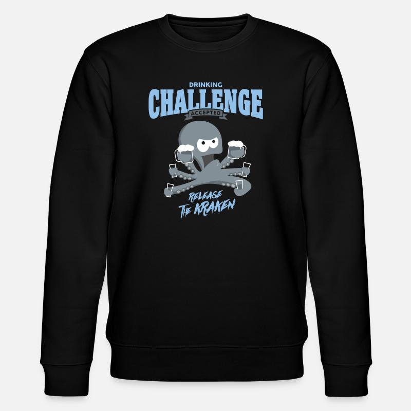 drinking challenge accepted - release the kraken - Stanley/Stella Unisex Bio-Sweatshirt CHANGER  - Schwarz