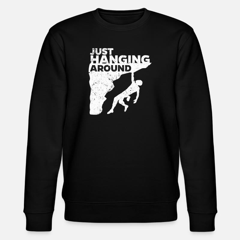 Felsklettern Bergsteigen Boulder Klettern Lustig - Stanley/Stella Unisex Bio-Sweatshirt CHANGER - Schwarz