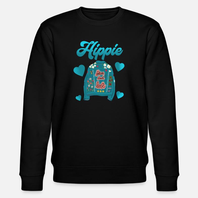 Hippie - Stanley/Stella Unisex Bio-Sweatshirt CHANGER  - Schwarz