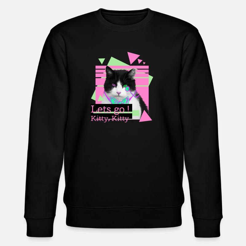 Lets go kitty, kitty - Stanley/Stella CHANGER Unisex Organic Sweatshirt - black