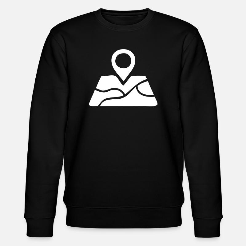 Location on a map - Stanley/Stella CHANGER Unisex Organic Sweatshirt - black