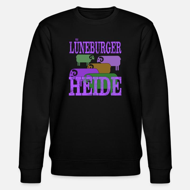 Lüneburger Heide Motiv - Stanley/Stella Unisex Bio-Sweatshirt CHANGER  - Schwarz