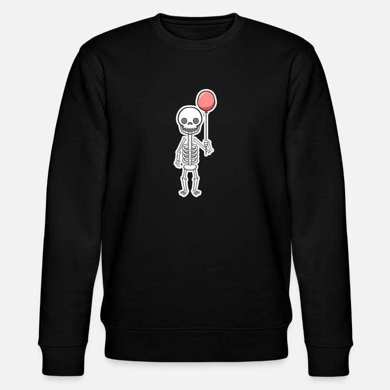 Halloween Skelett - Stanley/Stella Unisex Bio-Sweatshirt CHANGER  - Schwarz