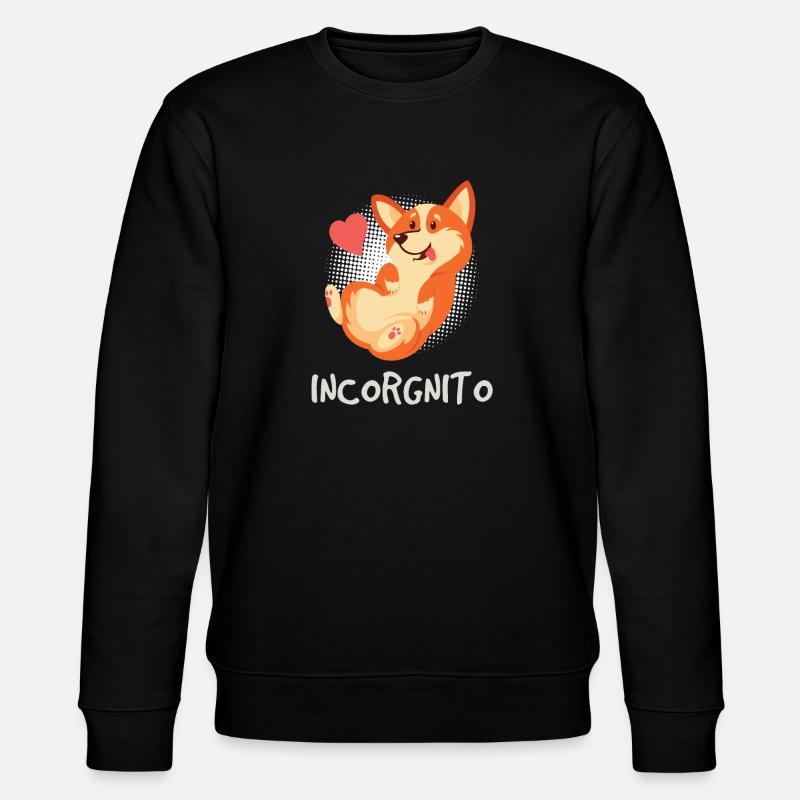 Corgi Wachhund Hund - Stanley/Stella Unisex Bio-Sweatshirt CHANGER  - Schwarz