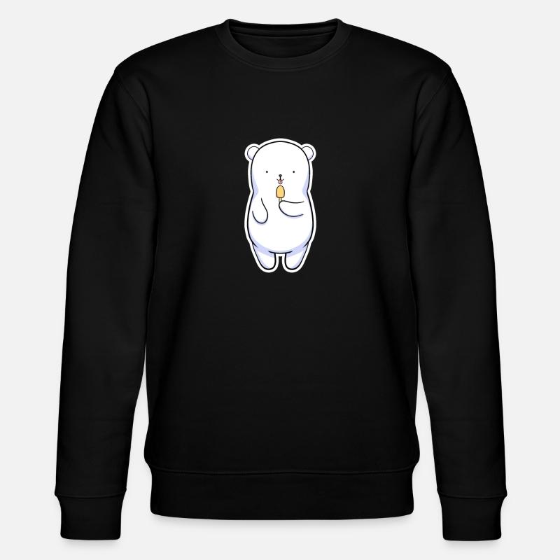 Eisbär - Stanley/Stella Unisex Bio-Sweatshirt CHANGER  - Schwarz