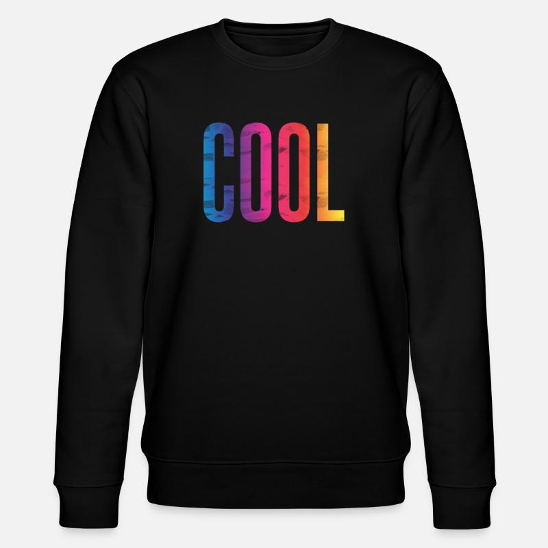 COOL Gradient Wood Text - Stanley/Stella CHANGER Unisex Organic Sweatshirt - black