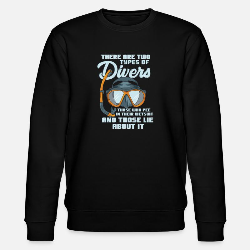 Tauchen Taucher Unterwasser Geschenk - Stanley/Stella Unisex Bio-Sweatshirt CHANGER - Schwarz