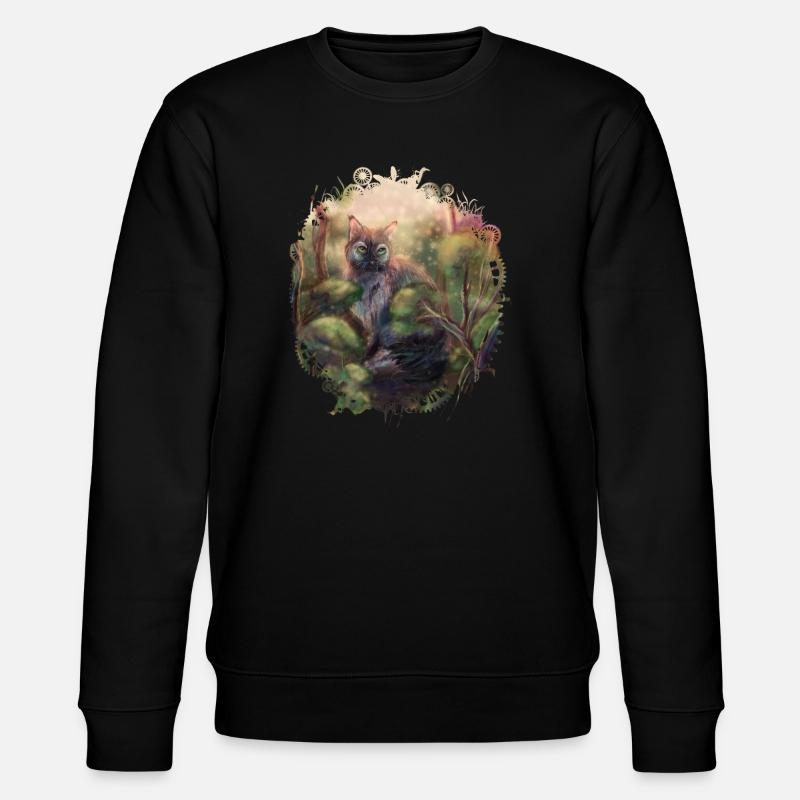 Chat sauvage dans la forêt - Sweat bio CHANGER Stanley/Stella Unisexe - noir