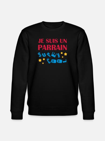 Oncle / Parrain / Tonton / Naissance / Bébé - Sweat bio CHANGER Stanley/Stella Unisexe - noir