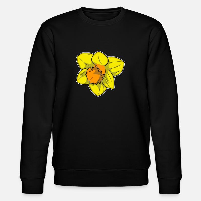 Vibrant daffodil with warm hues - Stanley/Stella CHANGER Unisex Organic Sweatshirt - black