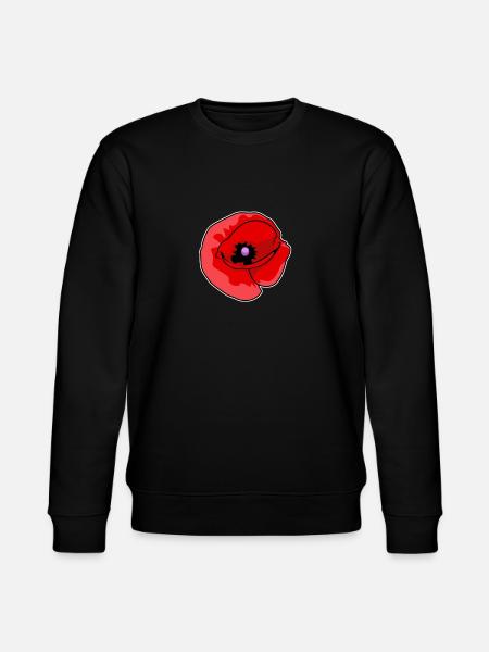 Artful Poppy on Canvas - Stanley/Stella CHANGER Unisex Organic Sweatshirt - black