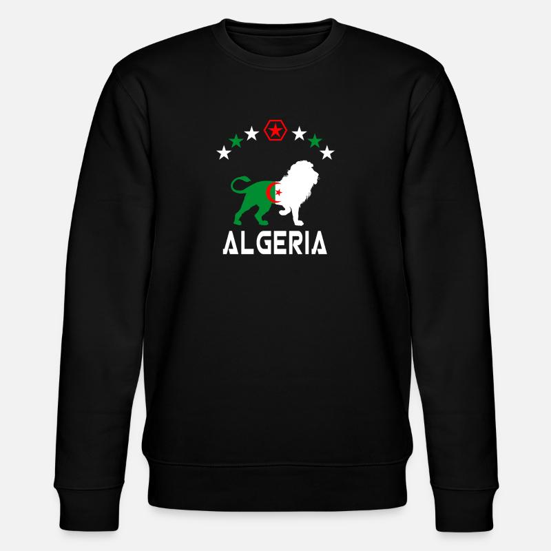 Algérie Lion Drapeau design / Cadeau - Sweat bio CHANGER Stanley/Stella Unisexe - noir