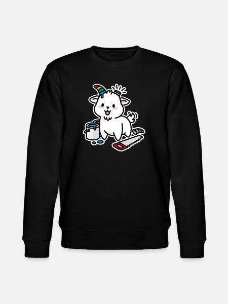 Unicorn DIY Kawaii Schattig Steenbok Geit grappig - Stanley/Stella Uniseks bio-sweatshirt CHANGER  - zwart
