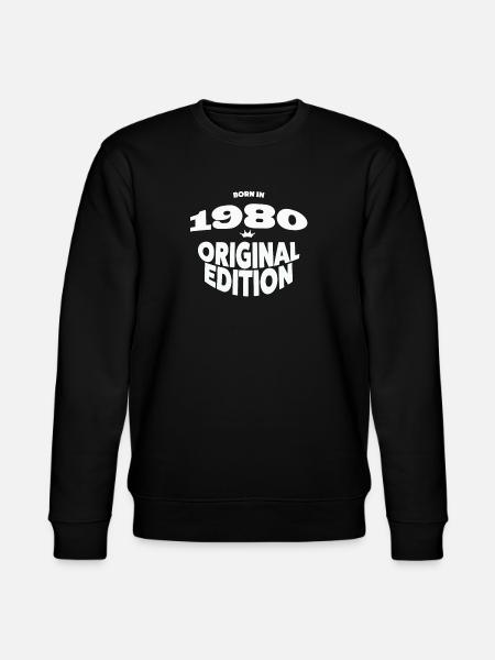 1980 Year of birth - Stanley/Stella CHANGER Unisex Organic Sweatshirt - black