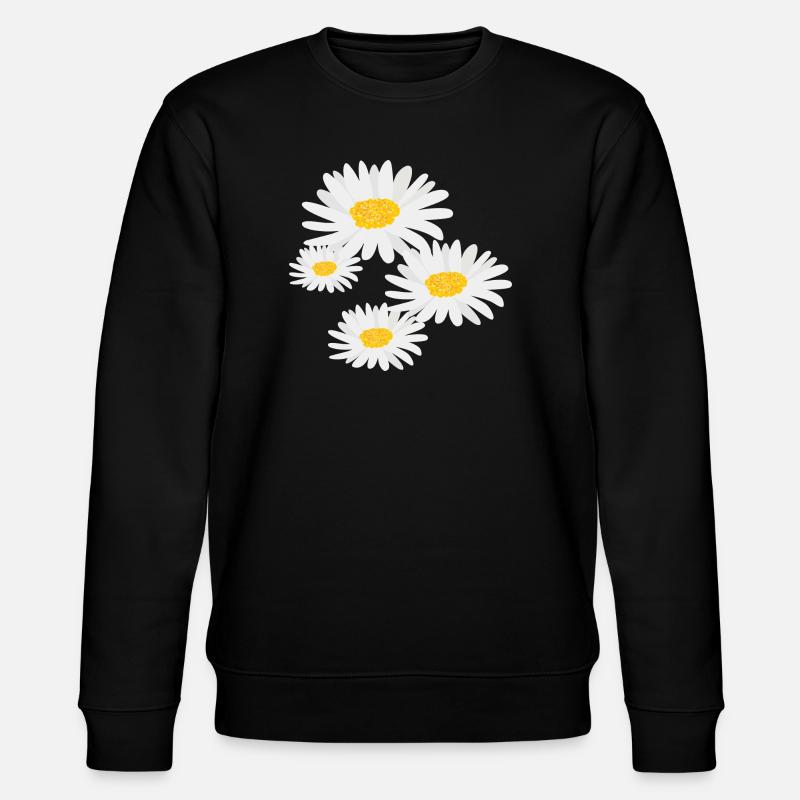 Blume Gänseblümchen - Stanley/Stella Unisex Bio-Sweatshirt CHANGER  - Schwarz