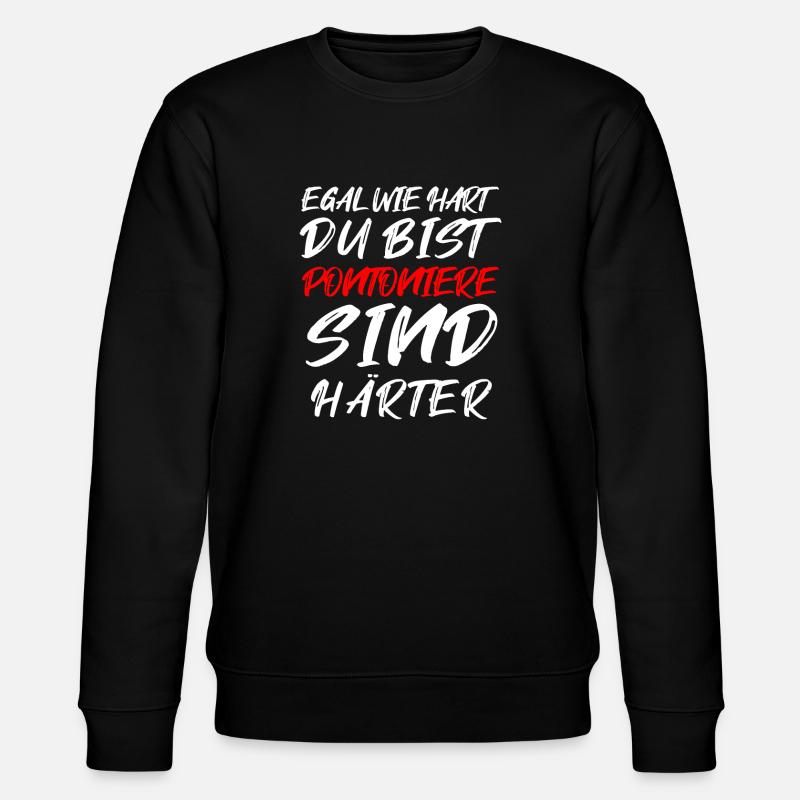 Pontonier Statement – Härter als der Rest - Stanley/Stella Unisex Bio-Sweatshirt CHANGER - Schwarz